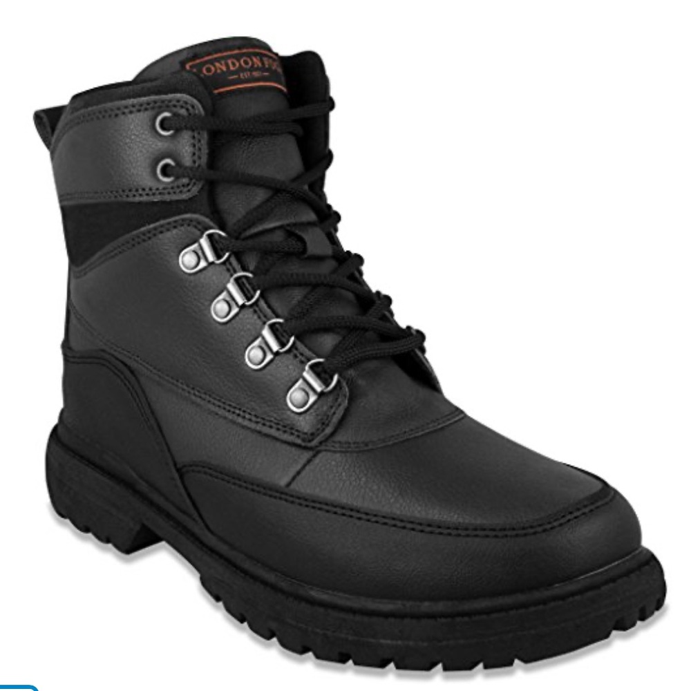 London Fog Mens Camden Waterproof Cold Weather Snow Boot Black 12 M US WORN ONCE